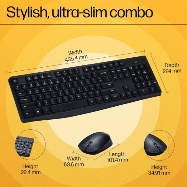 HP Wireless Keyboard and Mouse Combo - CS10 - Image 2