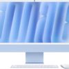 Apple 2024 iMac (24-inch, Apple M4 chip with 8-core CPU and 8‑core GPU, 16GB Unified Memory, 256GB) - Blue; Arabic/English